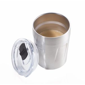 Caneca Térmica Pequena de Aço Inoxidável Troika Espresso Doppio Stainless Steel