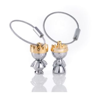 Conjunto de Porta-Chaves Troika Little King & Little Queen - Elegância Real